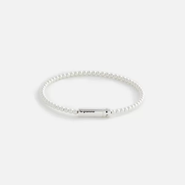 11G Polished Sterling Beads Bracelet | Le Gramme Best Sale