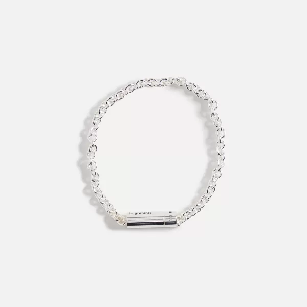 11G Polished Sterling Cable Bracelet | Le Gramme Clearance