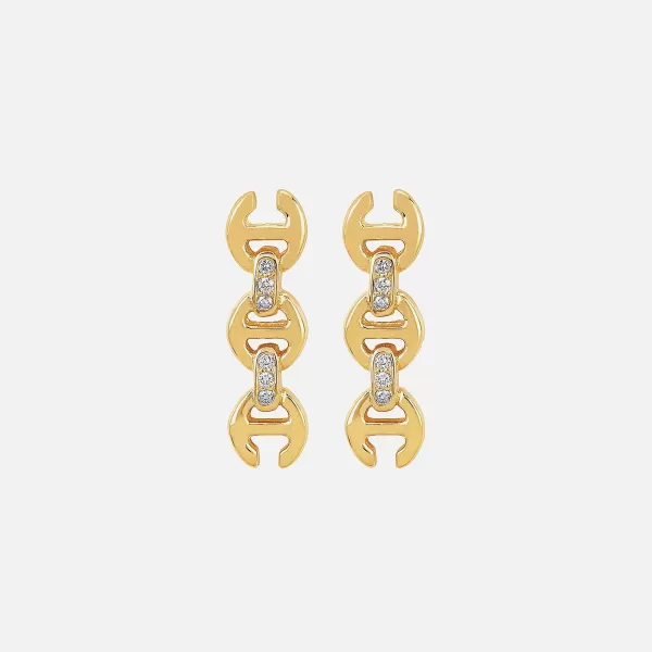 3Mm Toggle Stud Earrings With Diamonds | Hoorsenbuhs Store