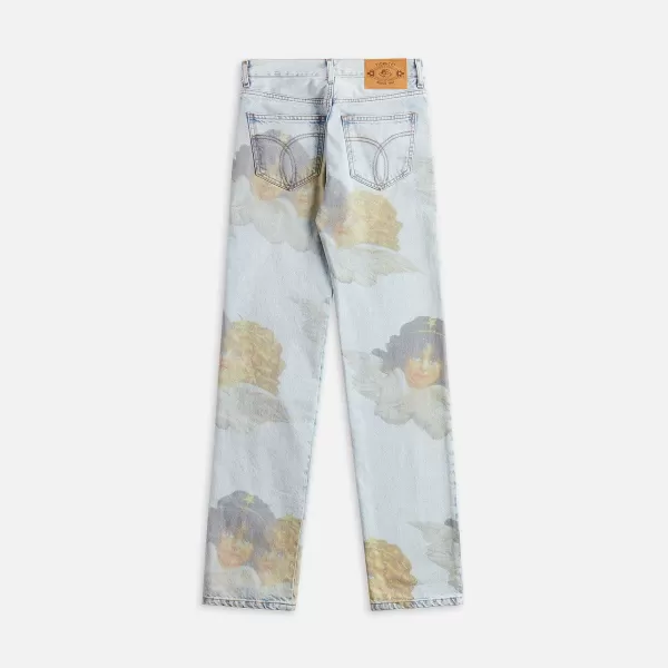 Angel Print Mid Straight Fit Jeans | Fiorucci Cheap