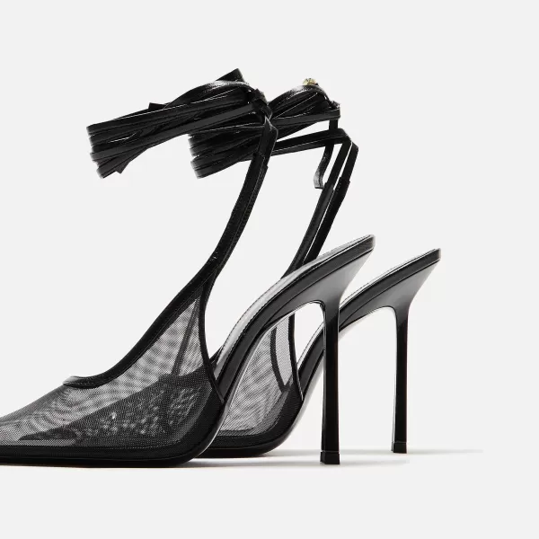 Aston110 Slingback Tulle | Saint Laurent Clearance