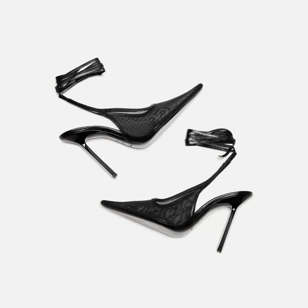 Aston110 Slingback Tulle | Saint Laurent Clearance