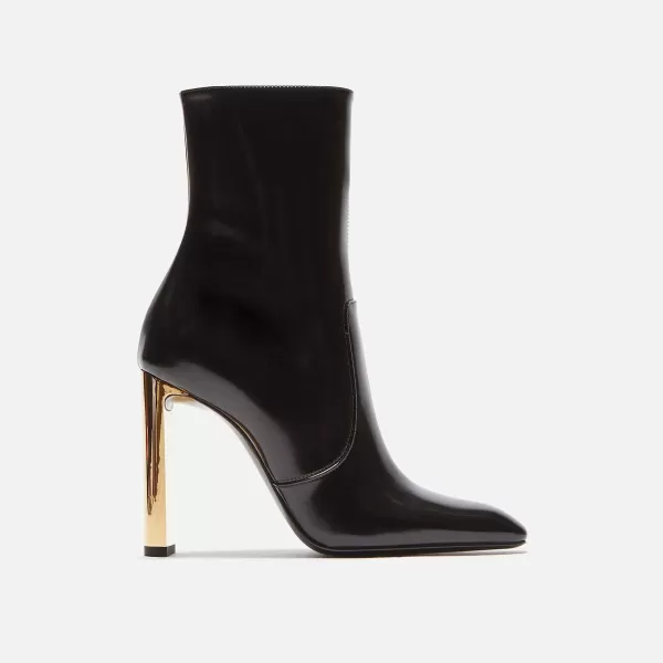 Auteuil 105 Bootie Spazzolato Noir | Saint Laurent Fashion