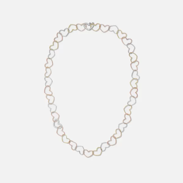 Collier Maille Coeur 3 Ors Heart Link Necklace | Yvonne Leon Fashion
