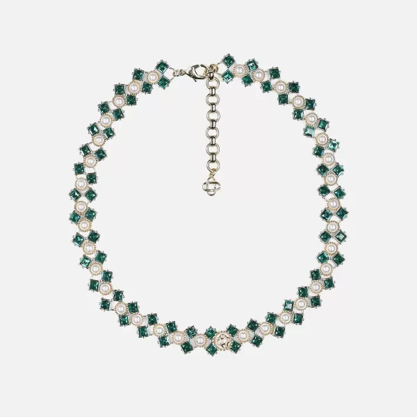 Crystal & Pearl Necklace | Casablanca Fashion