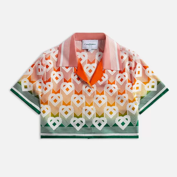 Cuban Collar Cropped Shirt | Casablanca Cheap