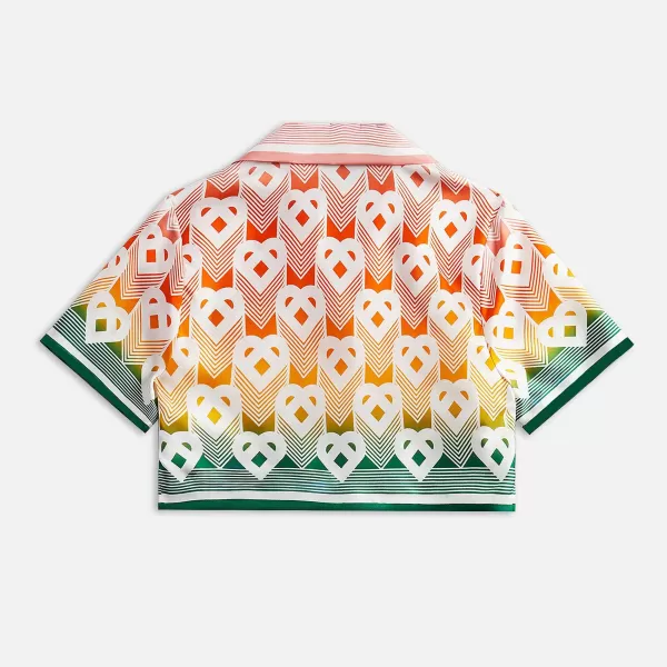 Cuban Collar Cropped Shirt | Casablanca Cheap