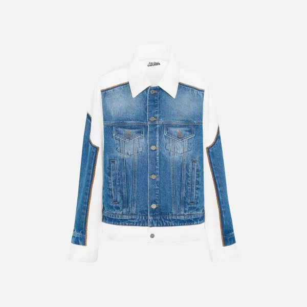 Denim Jacket With Contrast Detail | Jean Paul Gaultier Discount