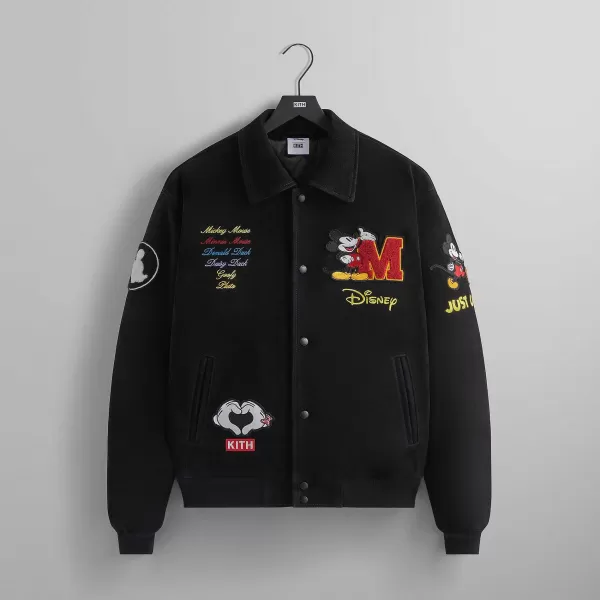 Disney | For Mickey & Friends Suede Varsity Jacket | Kith Shop