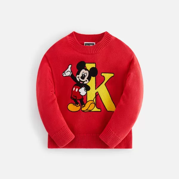Disney | For Mickey & Friends Mickey K Crewneck Sweater | Kith Kids Fashion