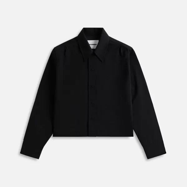 Fine Wool Gabardine Shirt With Jewels | Jil Sander Shop