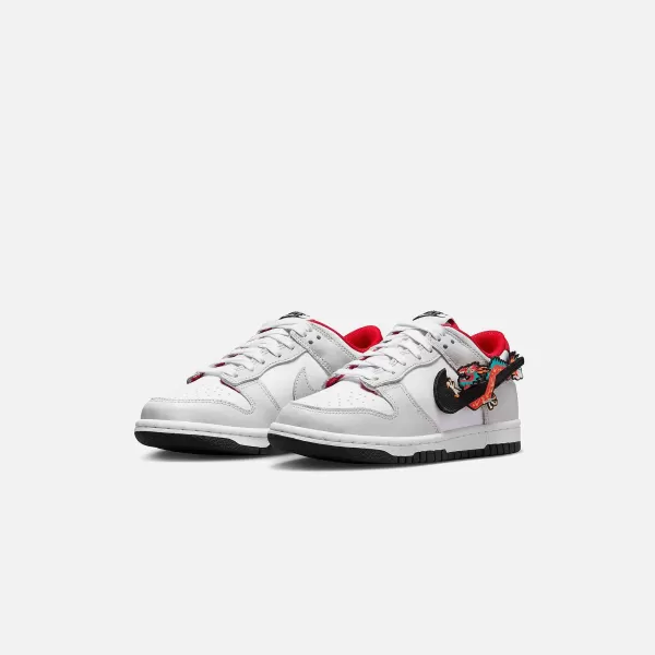 Gs Dunk Low Se- Grey / Red | Nike Cheap