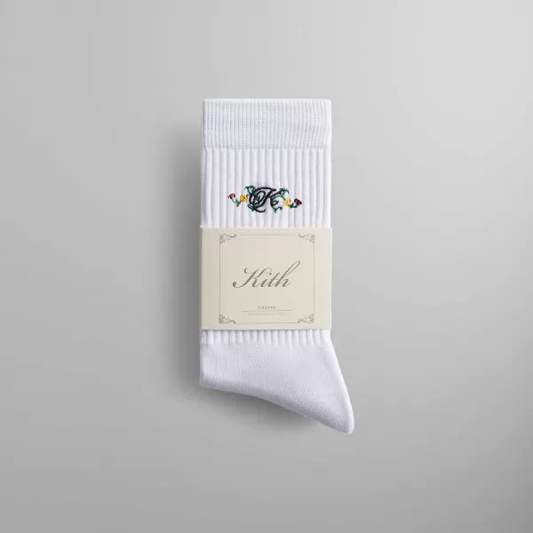Floral Script K Socks | Kith Sale