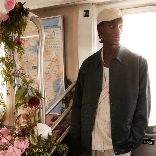Jacquard Faille Kieran Coaches Jacket | Kith Fashion