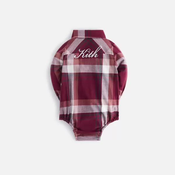 Kith Kids Baby Plaid Long Sleeves Shirt Onesie | Kith Baby Discount