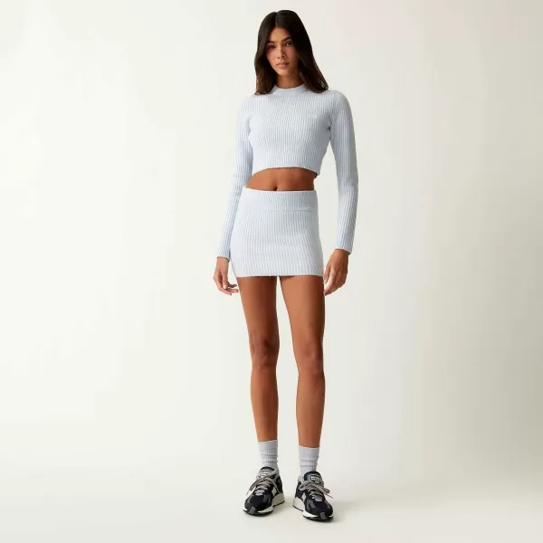 Sloane Cropped Plush Rib Sweater | Kith Women Outlet