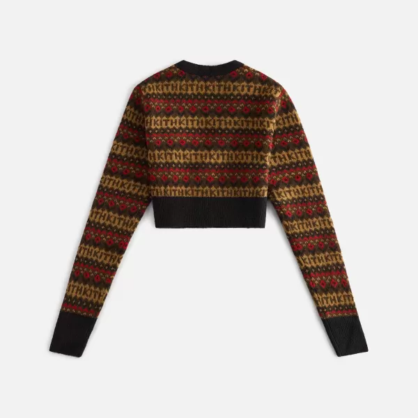 Sydney Cropped Logo Fair Isle Cardigan | Kith Women Best Sale