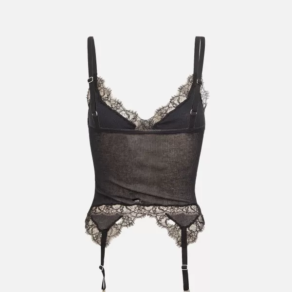Lace Rib Garter Tank | Dion Lee Hot
