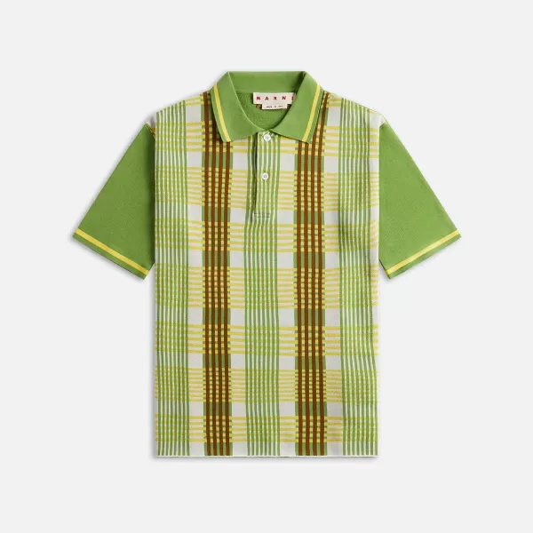 Light Cotton Check Polo | Marni Sale