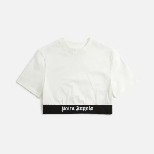 Logo Tape Cropped Tee | Palm Angels Cheap