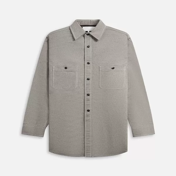 Maison 10Oz Black Broken Twill Shirt | Margiela Online