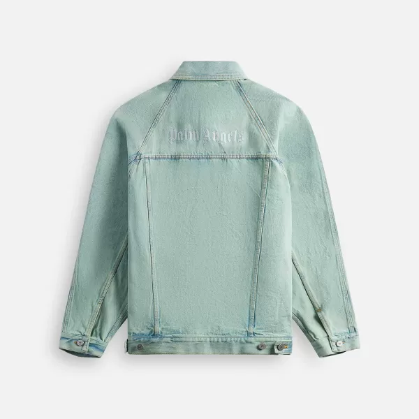 Overdye Logo Loose Denim Jacket | Palm Angels Shop