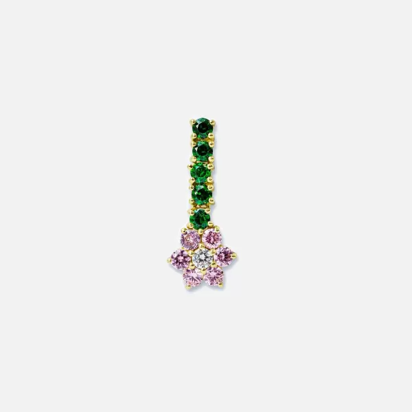 Pink & Green Flower Earrings | VEERT Shop