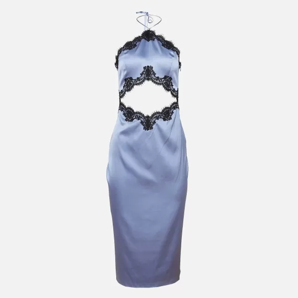 Silk And Lace Halter Dress | Fleur du Mal Fashion