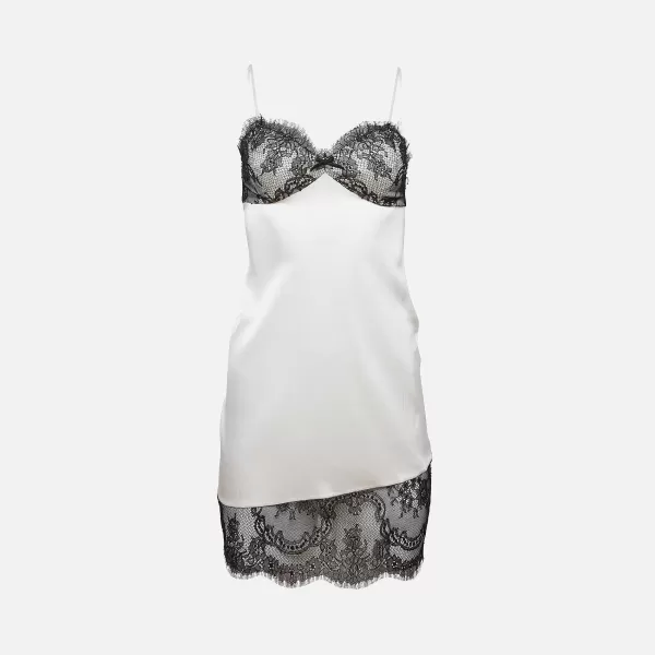 Silk And Lace Mini Slip Dress | Fleur du Mal Flash Sale