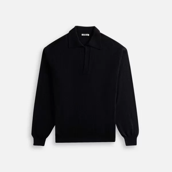Super Fine Cashmere Silk Knit Skipper Polo | Auralee New