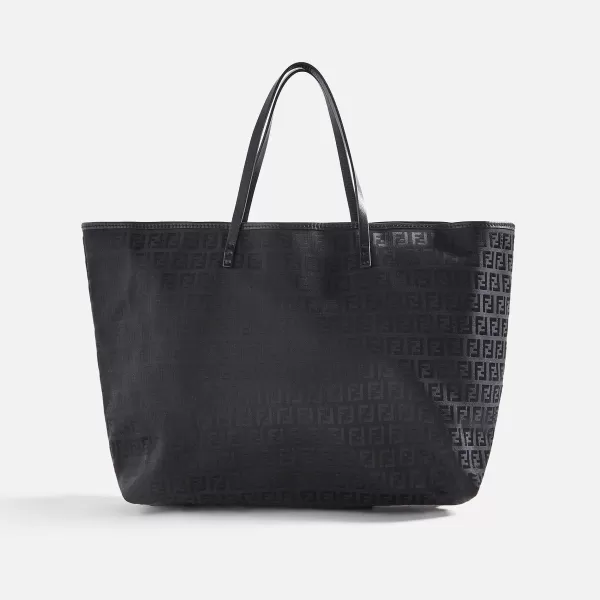 Wgaca Fendi Zucchino Tote | What Goes Around Comes Around Fashion