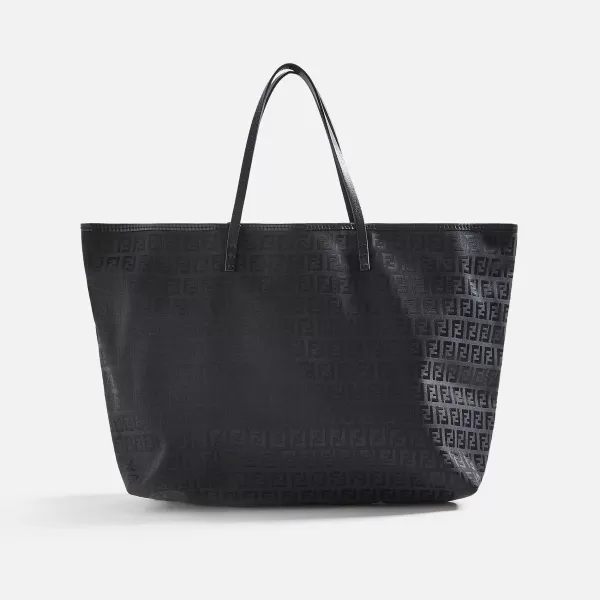 Wgaca Fendi Zucchino Tote | What Goes Around Comes Around Fashion