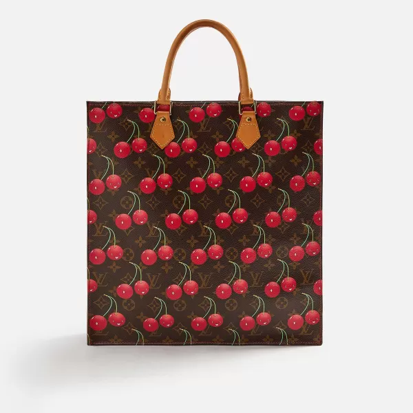 Wgaca Louis Vuitton Brown Murakami Cherry Sac Plat | What Goes Around Comes Around Cheap